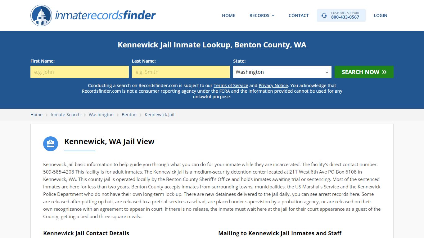 Kennewick Jail Inmate Lookup, Benton County, WA - RecordsFinder